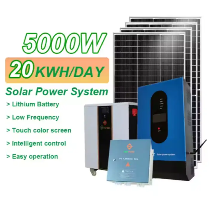 Full Package Balcony Storage Use 5kw 10kw Battery Pack Power Off Grid Hybrid for Home Panels Mounting Solar Energy System