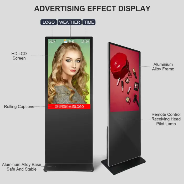 Floor Standing Advertising Screen Kiosk Advertising Display Advertising Screen Totem Kiosk