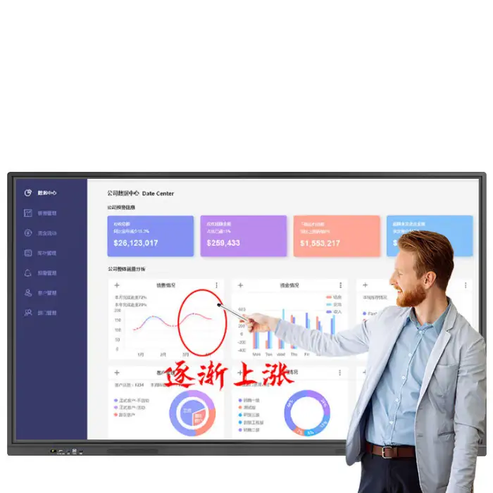 55 65/75/86/100/110 Inch Touch Screen Smart LCD Display Meeting Room Electronic Digital Interactive Smart Interactive Whiteboard