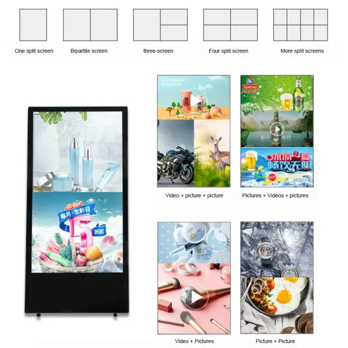 Smart Advertising Screen Digital Signage HD Video Picture Advertising Screen