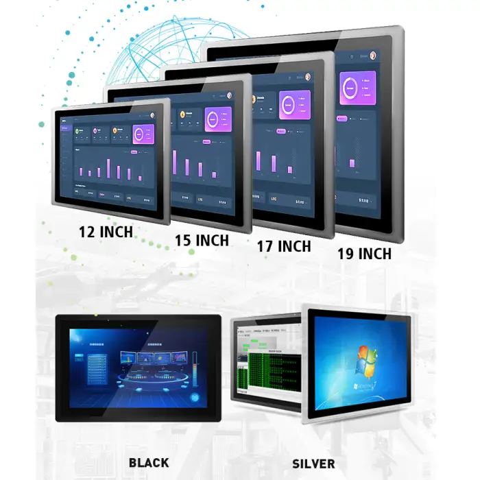 Low Cost 19" I3/ I7/i9 Touch Screen Wall Mount Pc Embedded Industrial Tablet Desktop Computer Rugged All in One PC