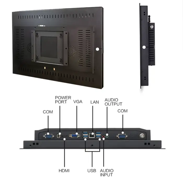 Low Cost 19" I3/ I7/i9 Touch Screen Wall Mount Pc Embedded Industrial Tablet Desktop Computer Rugged All in One PC