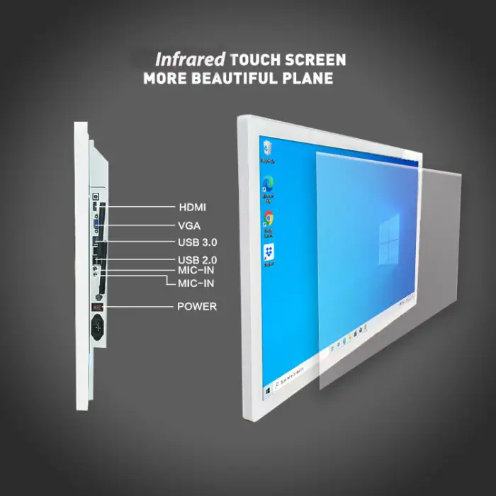 Cheap 21.5 Inch Wall-mounted Digital Smart Interactive Lcd Tv Display Panel Computer Wall Mount Touch Screen Monitor