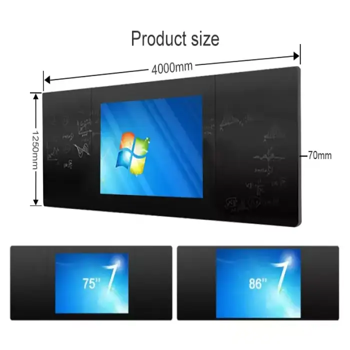 75 86 98 Inch All in One Portable Wisdom Classroom Electronic Nano Blackboard Interactive Led Digital Blackboard