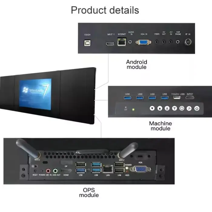 KINGONE Teaching Classroom 4K Lcd Display 75 86 Inch Touch Screen Interactive Smart Board Nano Blackboard