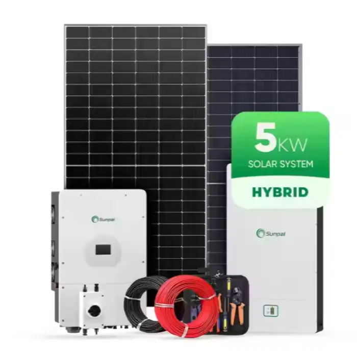 Sunpal Hybrid Solar Home Power System 5kW Solar Energy System With Lithium Ion Battery