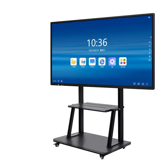 Interactive Whiteboard Mobile Tv Stand Fixture with Wheels for Interactive Board