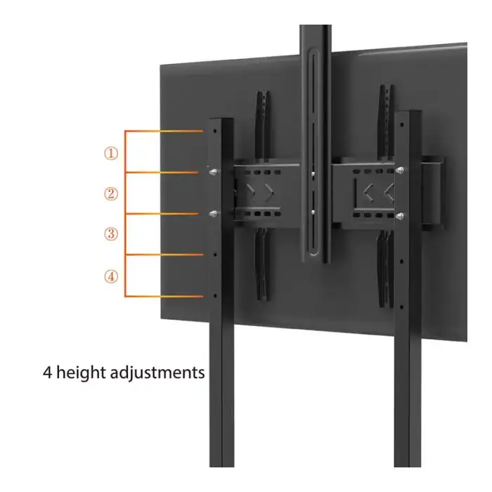 Interactive Whiteboard Mobile Tv Stand Fixture with Wheels for Interactive Board