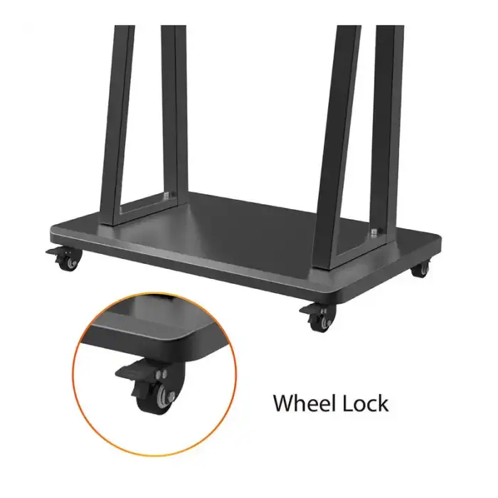 Interactive Whiteboard Mobile Tv Stand Fixture with Wheels for Interactive Board