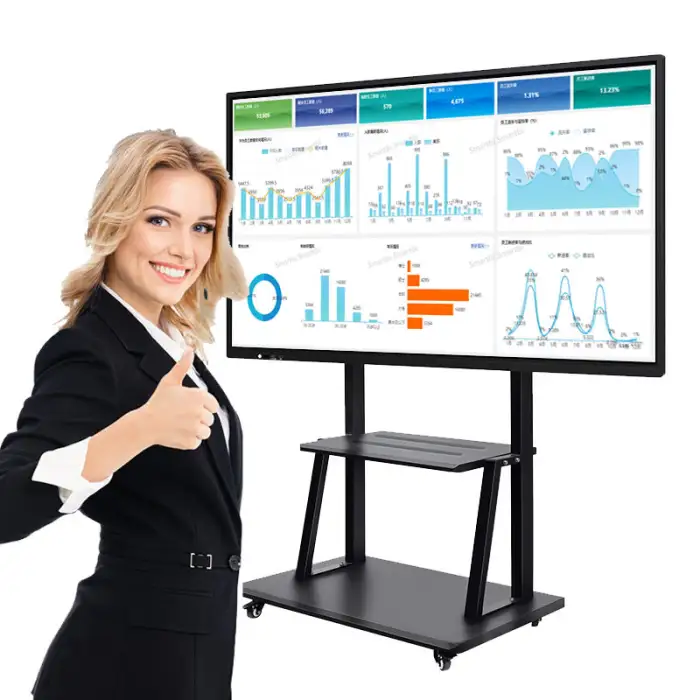 Electronic Infrared Smart Meeting Office White LCD Writing Board Interactive Large Whiteboard