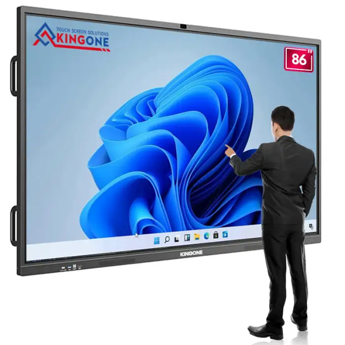 KINGONE 55 65 75 86 100 110 Inch Electronic 20 Points All in One Touch Screen TV Smart Board Digital Interactive Whiteboard