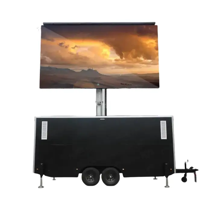 High Resolution 5.5mx3m Led Screen Mobile Enclosed Trailer Mobile Display Billboard Box Trailer