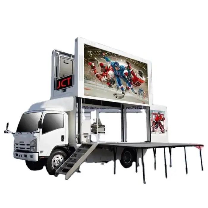 7.5 Meters Long Mobile LED Truck for 3 Sides Screen Mobile LED Vehicles Mobile Advertising Equipment Mobile LED Truck Body