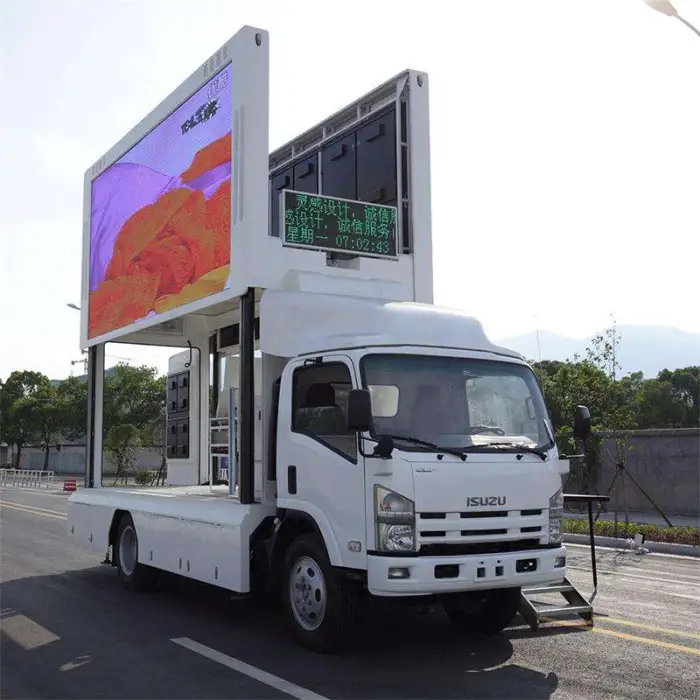 7.5 Meters Long Mobile LED Truck for 3 Sides Screen Mobile LED Vehicles Mobile Advertising Equipment Mobile LED Truck Body