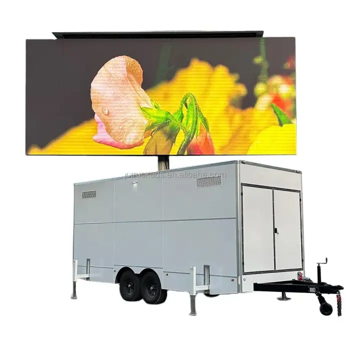 JCT New 21sqm Mobile Outdoor LED TV Panel Display Sports Shows Full Color Waterproof Screen Events on Trailer