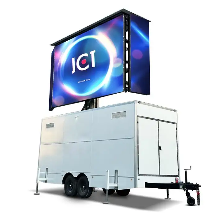 JCT New 21sqm Mobile Outdoor LED TV Panel Display Sports Shows Full Color Waterproof Screen Events on Trailer