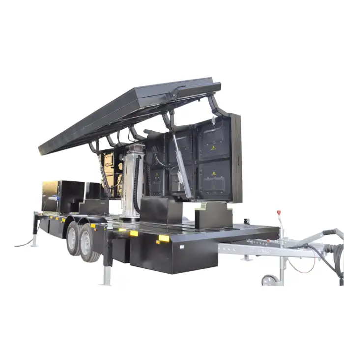 JCT-EF12 Folding LED Screen in Hydraulic Lifting up 1800mm Rotating 360 Degrees Outdoor Advertising Mobile Led Trailer