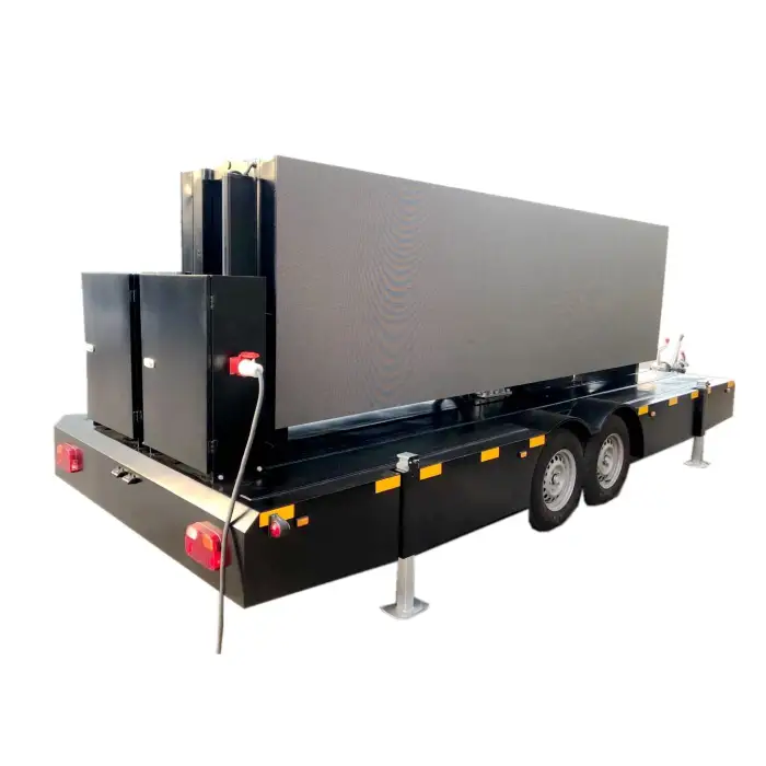 JCT-EF12 Folding LED Screen in Hydraulic Lifting up 1800mm Rotating 360 Degrees Outdoor Advertising Mobile Led Trailer