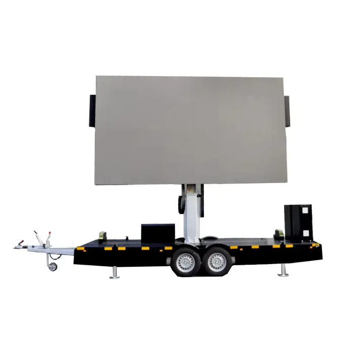 JCT-EF12 Folding LED Screen in Hydraulic Lifting up 1800mm Rotating 360 Degrees Outdoor Advertising Mobile Led Trailer