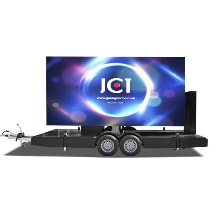 Trailer Traffic Led Display Video Wall, High Brightness P6 Mobile Trailer Led Screen