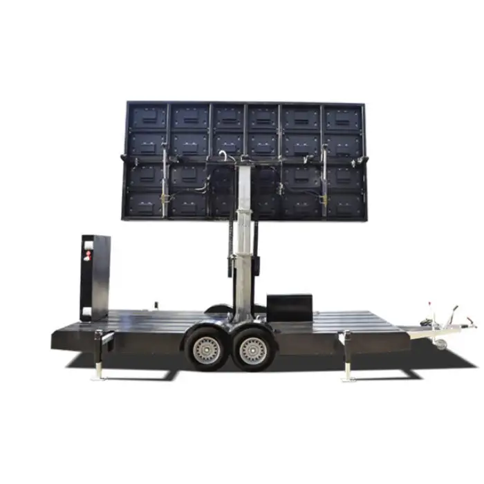 Trailer Traffic Led Display Video Wall, High Brightness P6 Mobile Trailer Led Screen