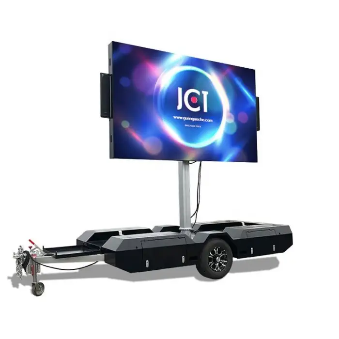 JCT EF-6W Mobile Led Display Folding Trailer 6 SQM Outdoor Advertising Brand Promotion Big Events