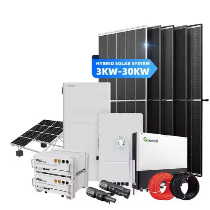 5kw 6kw 8kw Solar Home System 30kw Industrial Use Hybrid Solar System With Deye Hybrid Inverter Lithium Battery