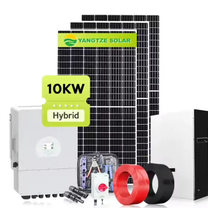 Home Use Solar System With Battery Hybrid 10kw on Grid High Efficiency