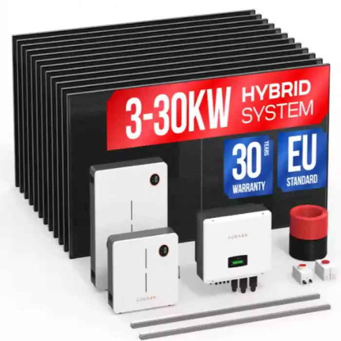 Sunark Home Use Solar Energy System 3Kw 10Kw 20Kw 30Kw Hybrid Solar Pv System With Lithium Battery