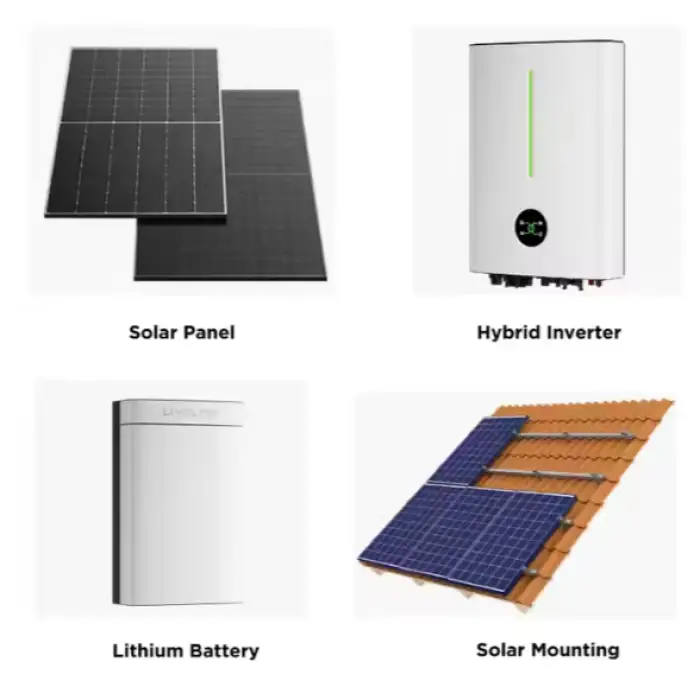 LIVOLTEK 5kva Home Solar System Hybrid with All in One Solar Power Inverter and 5kwh 10kwh 20kwh Lithium Battery for House