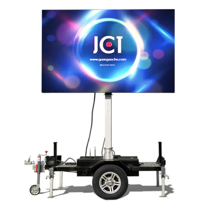 Outdoor Mobile LED Billboard Trailer Roadshow Screen 2.56m*1.60m Trailer