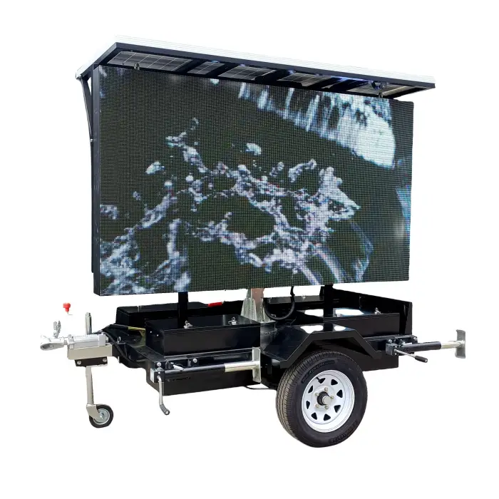 JCT ST3 Solar Outdoor Advertising Mobile LED Screen Trailer