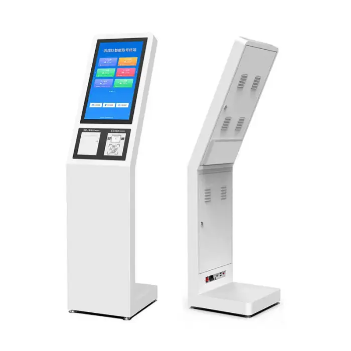 21.5 Inch Self-Service Digital Poster Video System Touch Screen Elevator SDK Floor Standing Printer Education Shopping Mall Use