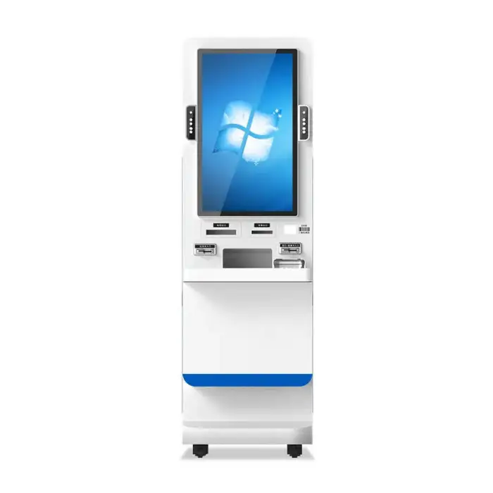 21.5 Inch Self-Service Digital Poster Video System Touch Screen Elevator SDK Floor Standing Printer Education Shopping Mall Use