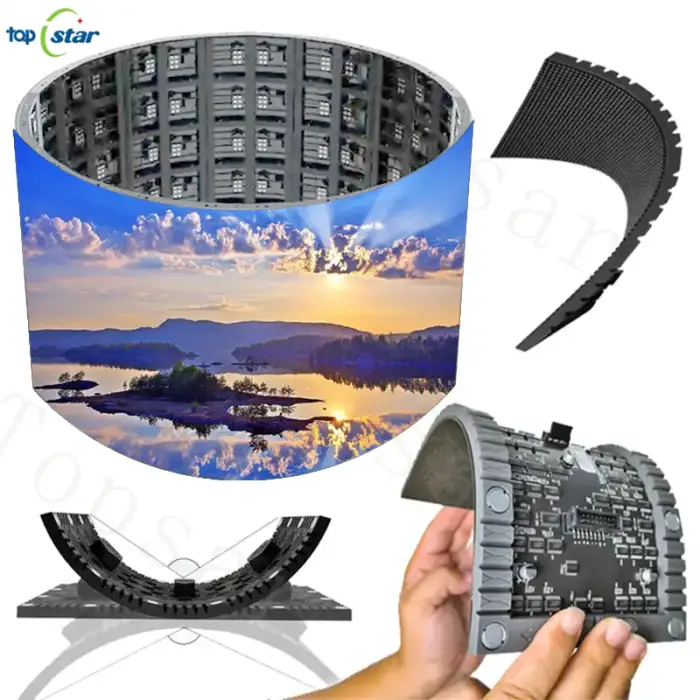 Supplier Price Front and Back Maintenance Concave Convex Curves P1.53 P2 P2.5 Indoor Flexible LED Advertising Display