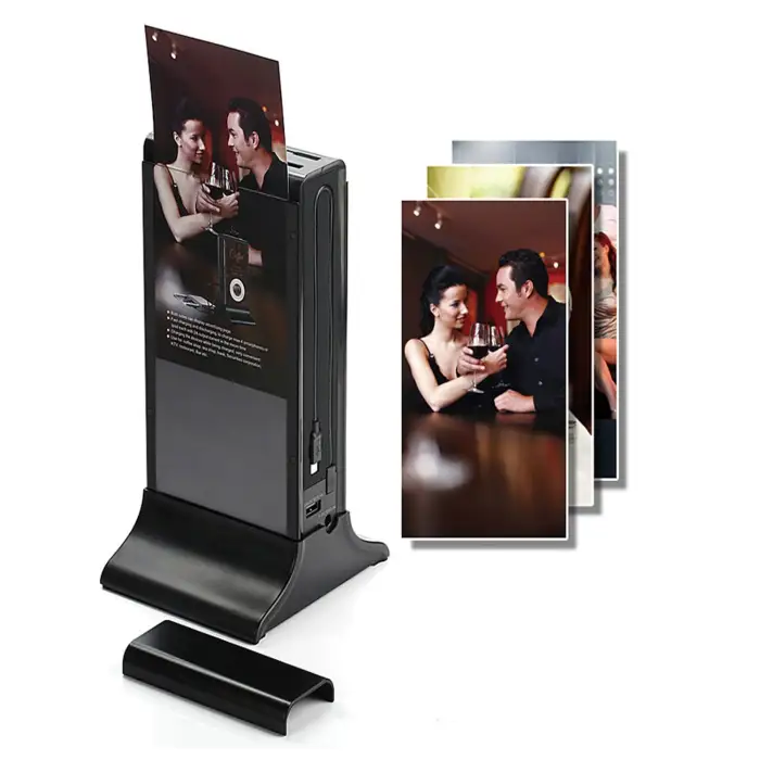 Remotely Control Table Top Digital Menu Advertising Display Tabletop Advertising Charging Display for Restaurant Bar Cafe