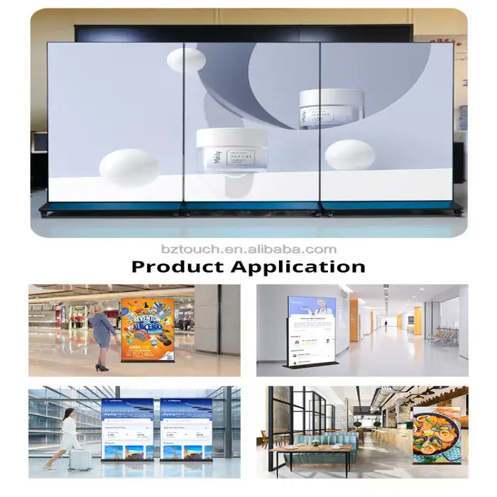 43 Inch HD Touch Screen LCD Digital Signage Displays Poster Kiosk for Indoor 4K Advertising