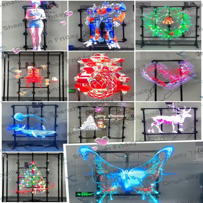 200CM 3d Holographic Display Projector Led Fan 3d Hologram 3d Led Fan Display 3d Holographic Advertising Display Fan