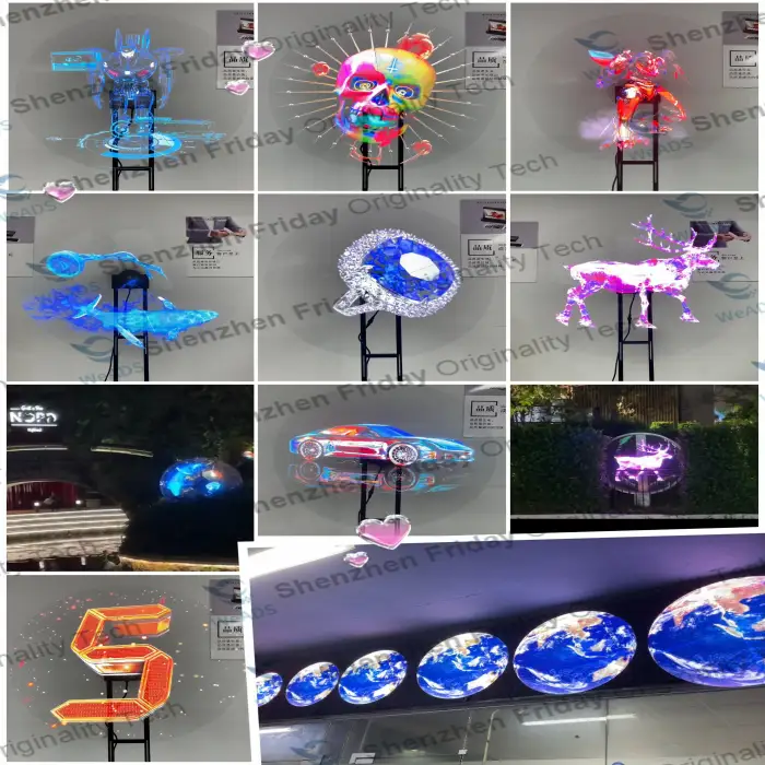 200CM 3d Holographic Display Projector Led Fan 3d Hologram 3d Led Fan Display 3d Holographic Advertising Display Fan