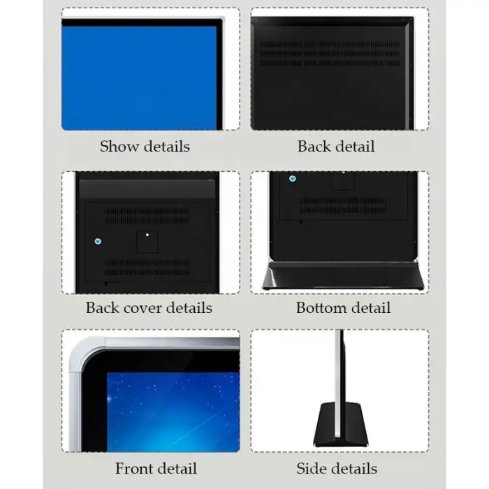 55 Inch LCD Digital Signage and Displays HD Poster Lcd Kiosk 4k Indoor Advertising Player HD Touch Screen Kiosk