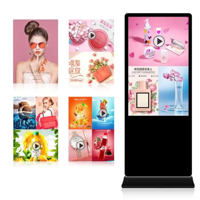 43 49 55 65 Inch LCD Digital Signage and Displays HD Poster Lcd Kiosk 4k Indoor Advertising Player HD Touch Screen Kiosk