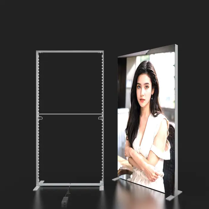 Custom Tool Free Seg Double Sided Fabric LED Display Advertising Banner Lightbox Light Box Advertising Light Box Modular Display