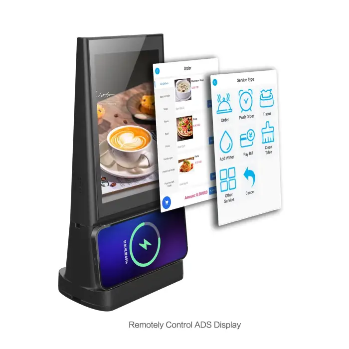 Restaurant WIFI Double Sides 8 Inch Touch LCD Digital Table Top Advertising Display Player Menu Display