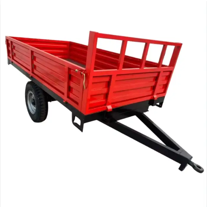 Wheel 3-10 Ton Agriculture Farm Trailer Hydraulic Dump Tractor Trailer Tow Behind Tractors Farm Trailer