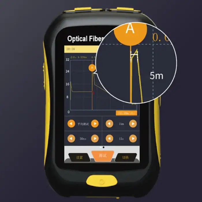 Mini Otdr NK2600 Live Test Fiber Reflectometer otdr Touch Screen OPM VFL OLS LED Tester/Reflectometer 20dB 60Km UPC/APC with VFL