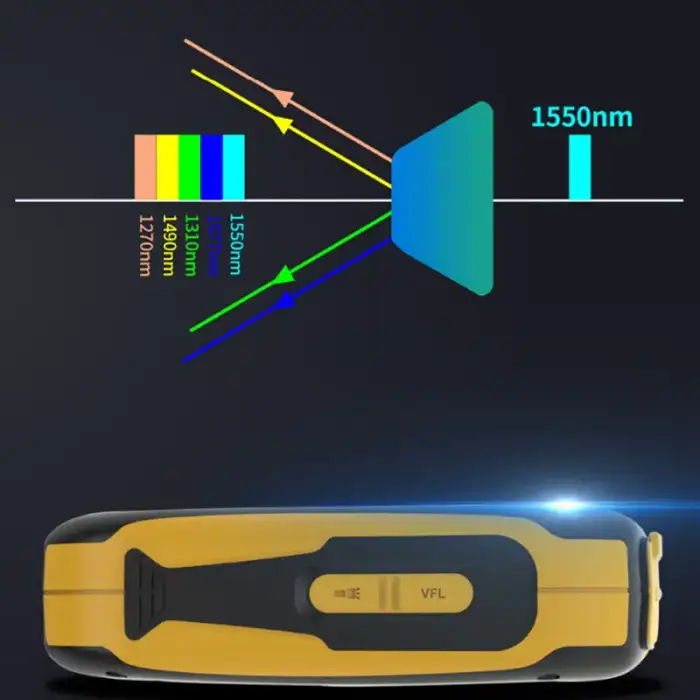 Mini Otdr NK2600 Live Test Fiber Reflectometer otdr Touch Screen OPM VFL OLS LED Tester/Reflectometer 20dB 60Km UPC/APC with VFL