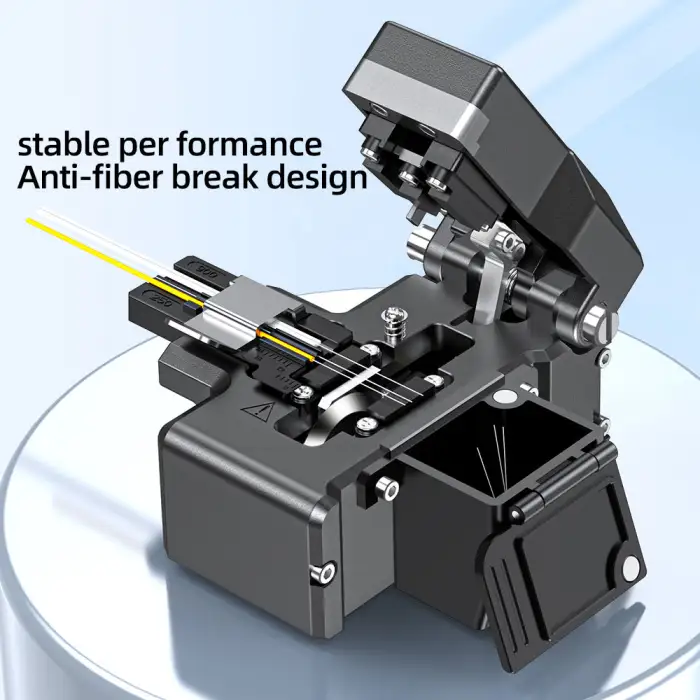 High Precision Auto-Rotating Blades cutting FN-30 like MT-09 with Scrap Collection Optical knife one step Cleaver