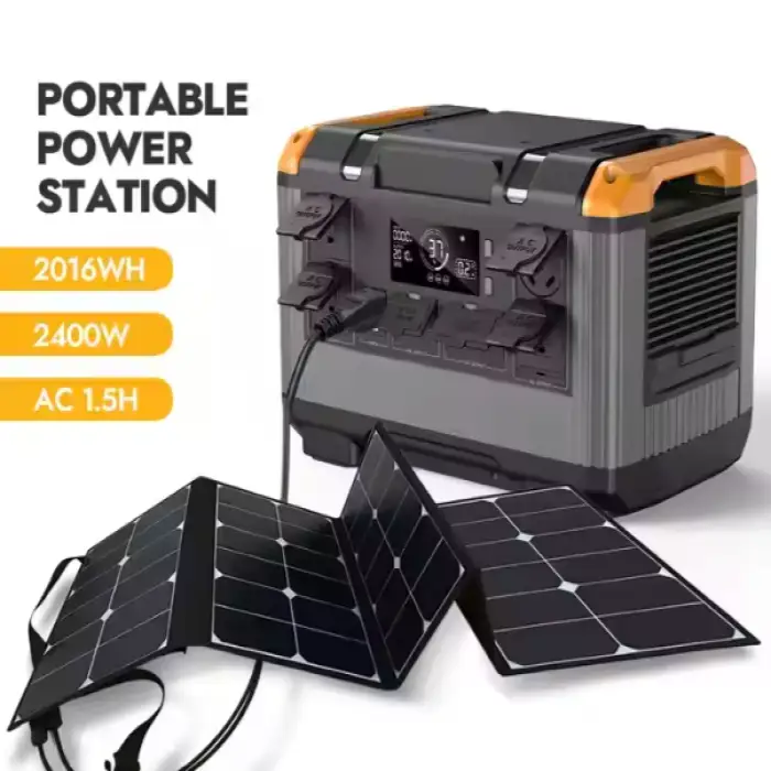 Solar Power Station Portable 2400w Lifepo4 Lithium Ion Home Solar System 220v Solar Portable Power Station