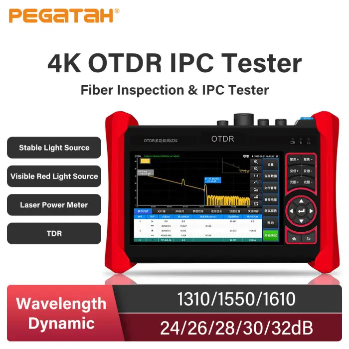 OTDR Tester IP CCTV Tester Monitor 4K 5.4inch Optical Time Domain Reflectomete RActive Fiber Multi VGA IPC Tester