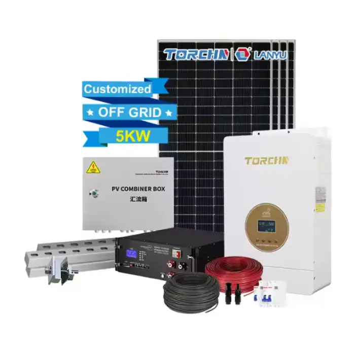 Hybrid Solar System 5000W 8KW Complete Home Solar System Kit with CE Certification Hybrid Solar System